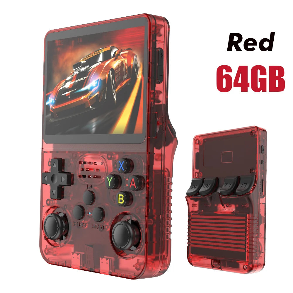 R36S Retro Handheld Spielkonsole – 3,5" IPS, Linux, 128GB/64GB, Tragbarer Video- & Spieleplayer mit 10.000+ Games