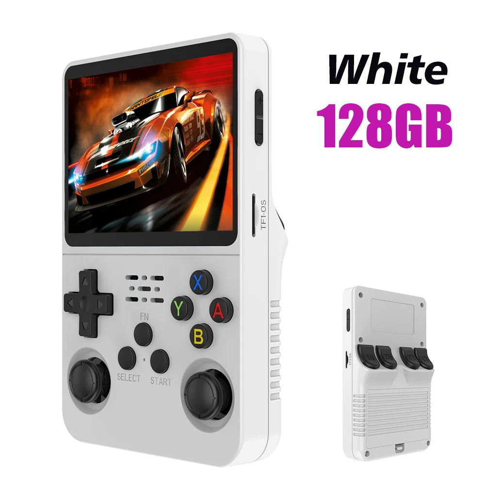 R36S Retro Handheld Spielkonsole – 3,5" IPS, Linux, 128GB/64GB, Tragbarer Video- & Spieleplayer mit 10.000+ Games