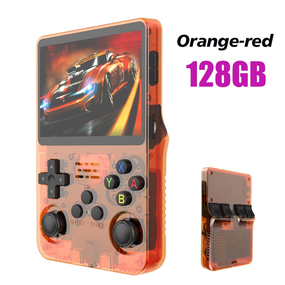 R36S Retro Handheld Spielkonsole – 3,5" IPS, Linux, 128GB/64GB, Tragbarer Video- & Spieleplayer mit 10.000+ Games