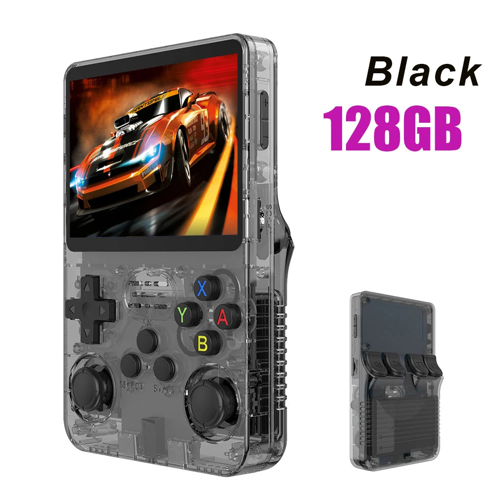 R36S Retro Handheld Spielkonsole – 3,5" IPS, Linux, 128GB/64GB, Tragbarer Video- & Spieleplayer mit 10.000+ Games