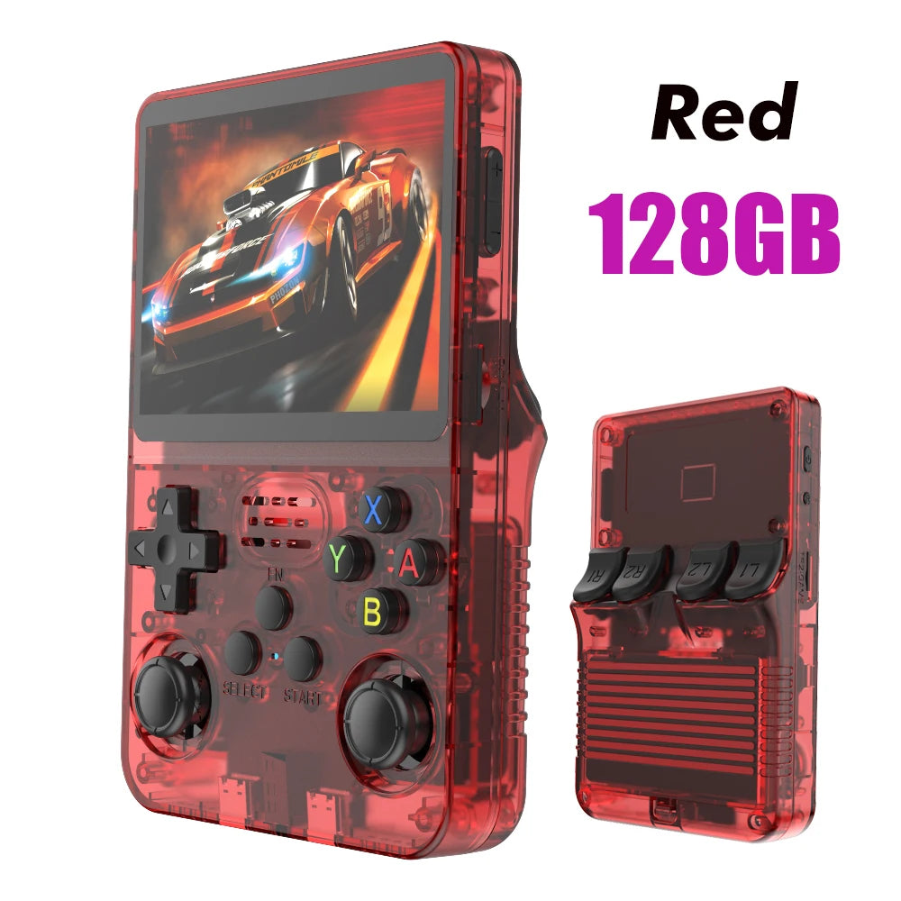 R36S Retro Handheld Spielkonsole – 3,5" IPS, Linux, 128GB/64GB, Tragbarer Video- & Spieleplayer mit 10.000+ Games