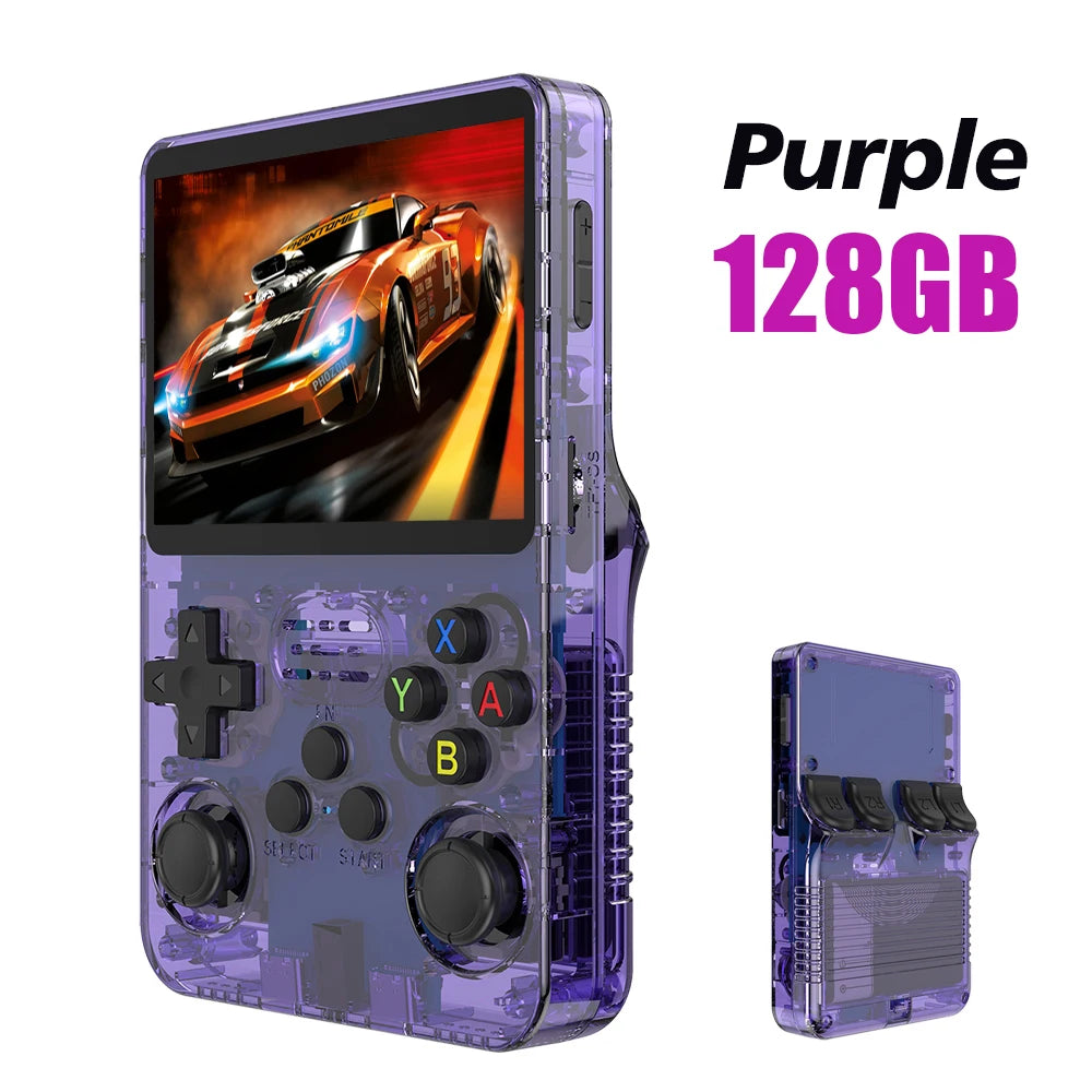 R36S Retro Handheld Spielkonsole – 3,5" IPS, Linux, 128GB/64GB, Tragbarer Video- & Spieleplayer mit 10.000+ Games