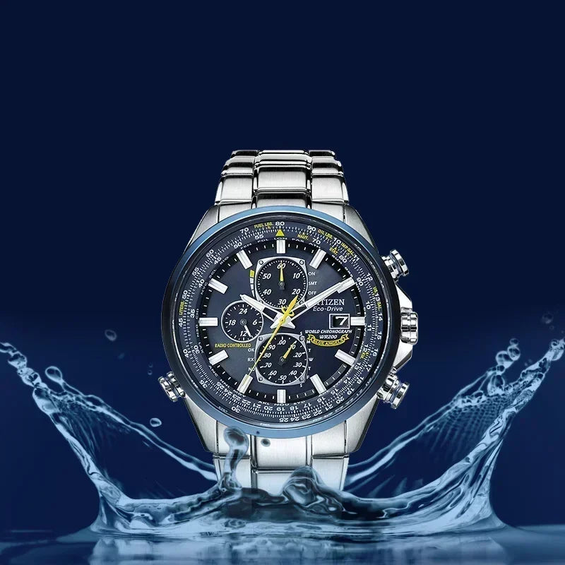 CITIZEN Blue Angel Generation Men's Fashion Business Watch Radio Night Glow Energy Multi Functional Luxury Quartz Wristwatches