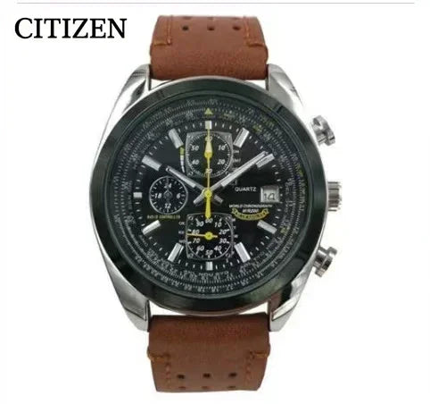 CITIZEN Blue Angel Generation Men's Fashion Business Watch Radio Night Glow Energy Multi Functional Luxury Quartz Wristwatches